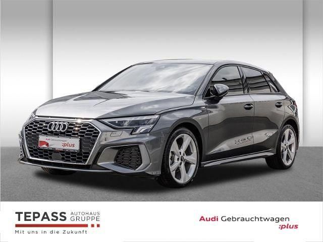 Grau Gebraucht 2024 Audi A3 Sportback S-Line Limousine | 34.680 € (Superpreis) - Bild 1/4