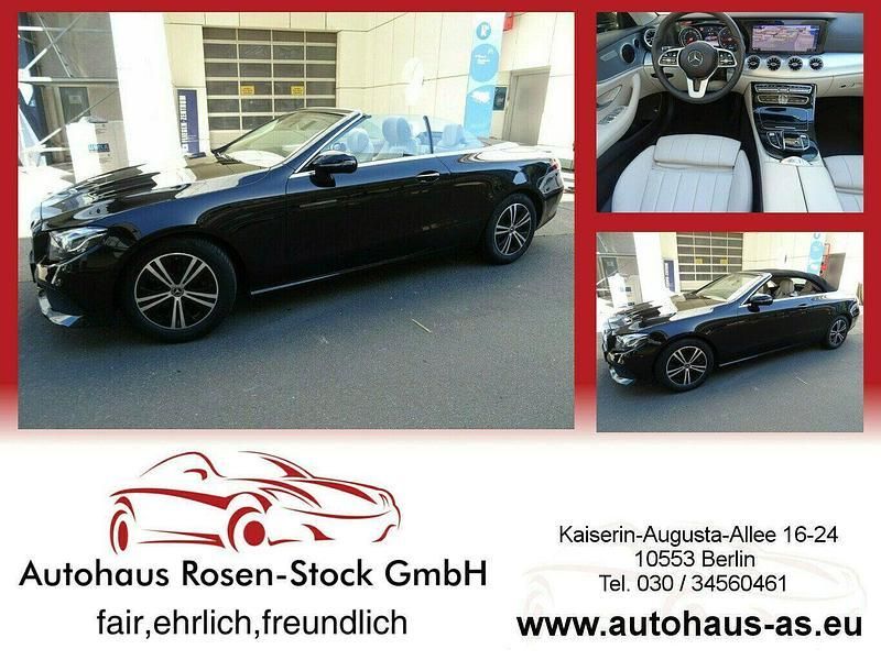 Obsidianschwarz met Gebraucht 2020 Mercedes E220 Cabrio | 36.900 € (Fairer Preis) - Bild 1/3
