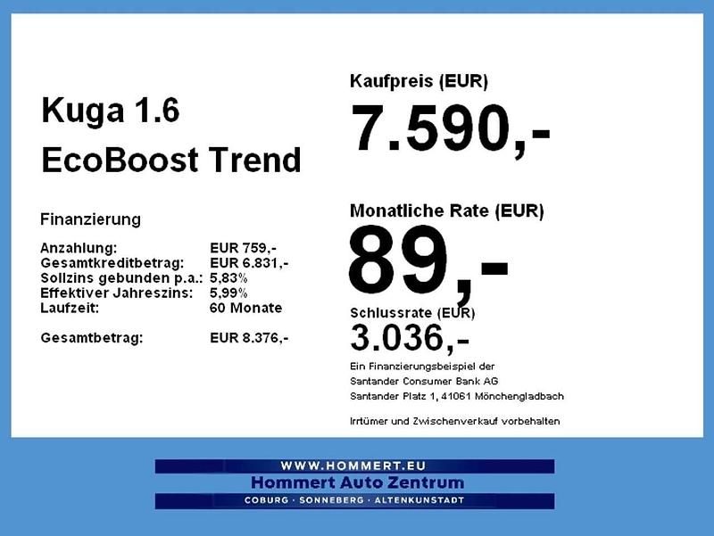 Gebraucht Ford Kuga Trend 150 PS (110 kW) 2013 Frostweiß (metallic) SUV