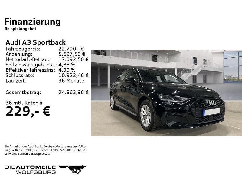 Gebraucht Audi A3 Ambiente 150 PS (110 kW) 2022 Brillantschwarz Limousine