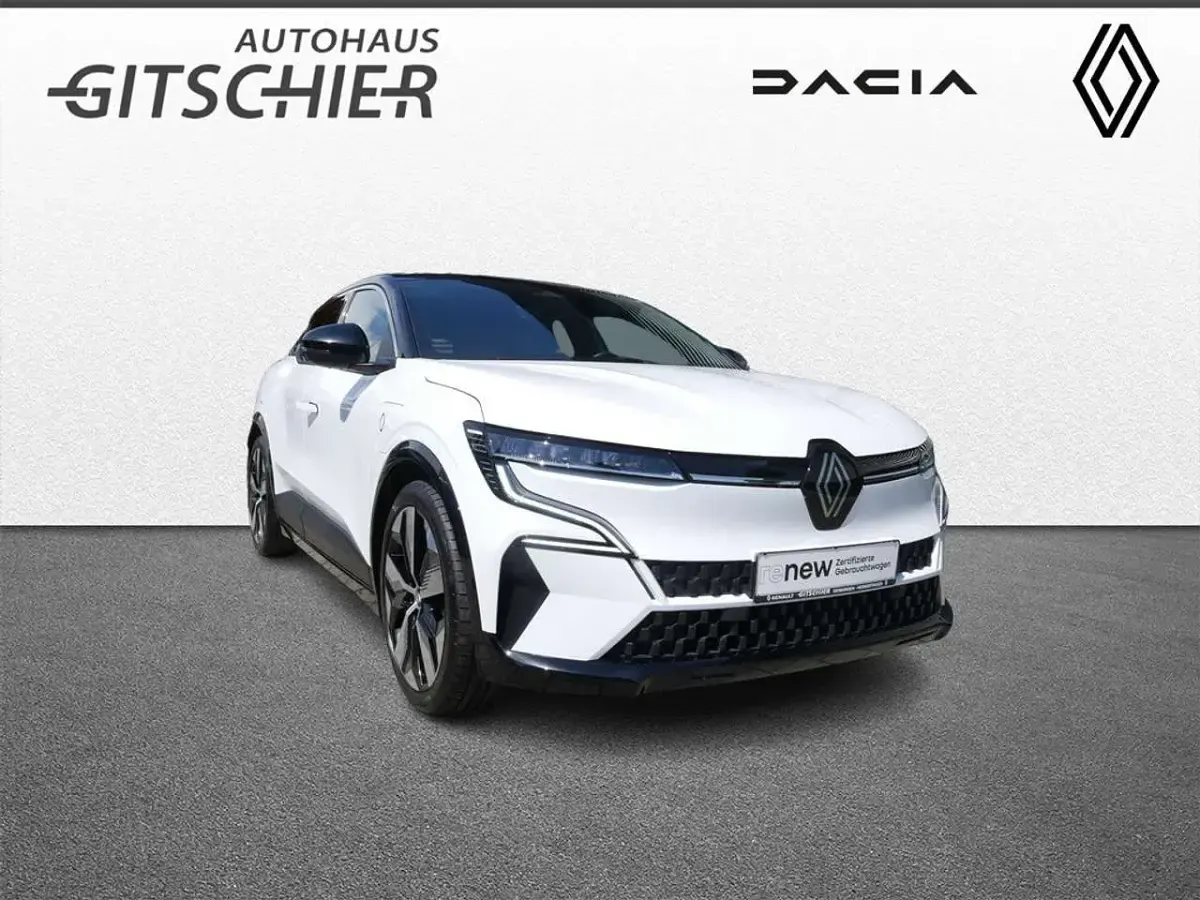 Gebraucht Renault Megane E-Tech Techno 160 kW (218 PS) 2022 Arktisweiß, dach black pearlsc Limousine