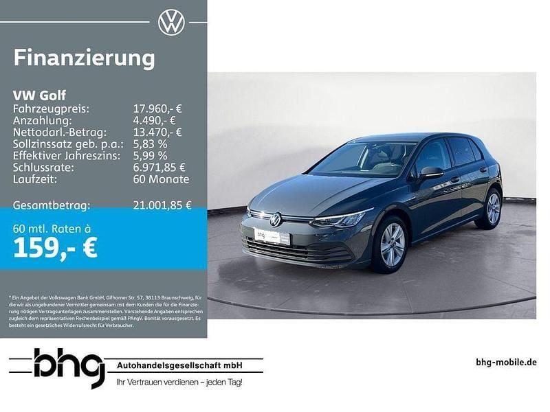 Gebraucht VW Golf VIII Life 131 PS (96 kW) 2020 Grau Limousine