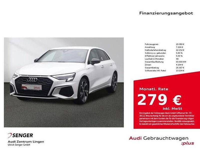 Ibisweiß Gebraucht 2022 Audi A3 e-tron S-Line Kleinwagen | 29.380 € (Fairer Preis) - Bild 1/3