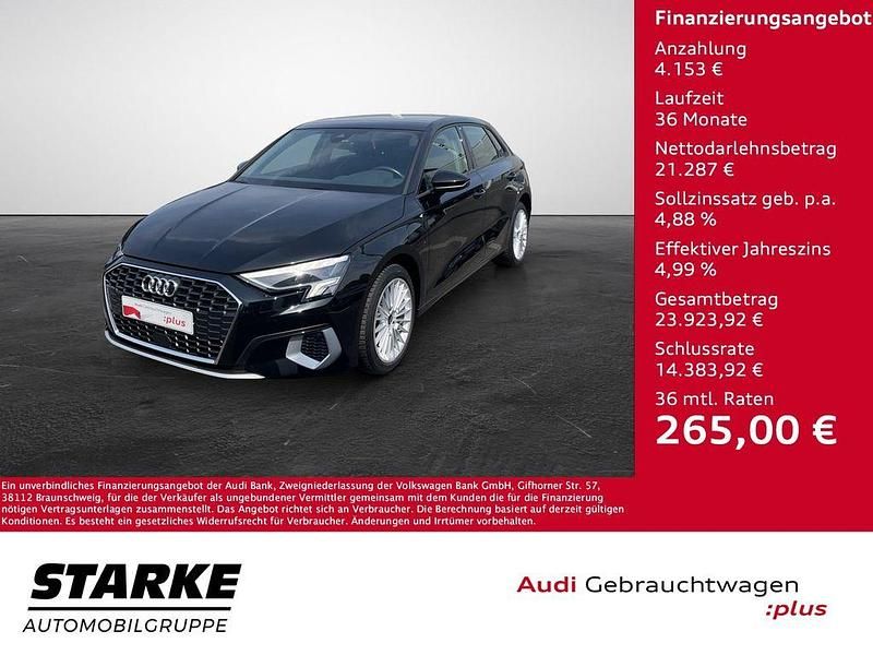 Schwarz Gebraucht 2022 Audi A3 Sportback e-tron Advanced Limousine | 25.440 € (Fairer Preis) - Bild 1/4