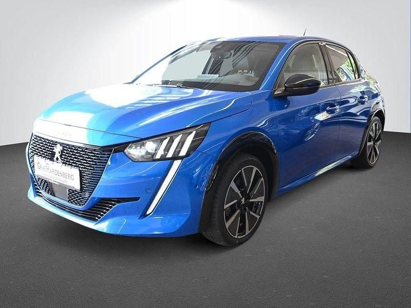 Blau Gebraucht 2021 Peugeot e-208 GT Kleinwagen | 16.880 € (Fairer Preis) - Bild 1/4