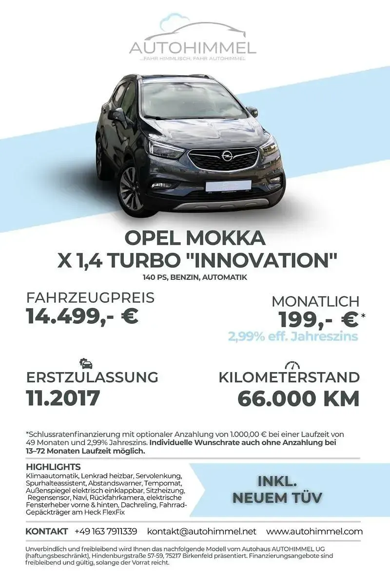 Gebraucht Opel Mokka X Innovation 140 PS (102 kW) 2017 Grau SUV
