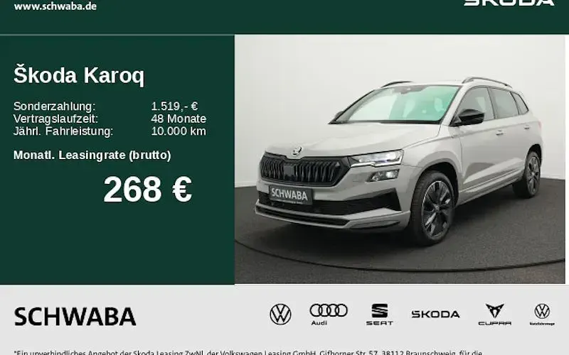Gebraucht Skoda Karoq SportLine 150 PS (110 kW) 2024 Grau SUV
