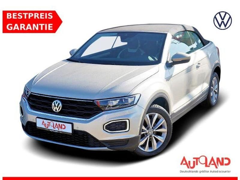 Ivory silber metallic (metallic) Gebraucht 2020 VW T-Roc Cabriolet Style Cabrio | 24.950 € (Teuer) - Bild 1/4