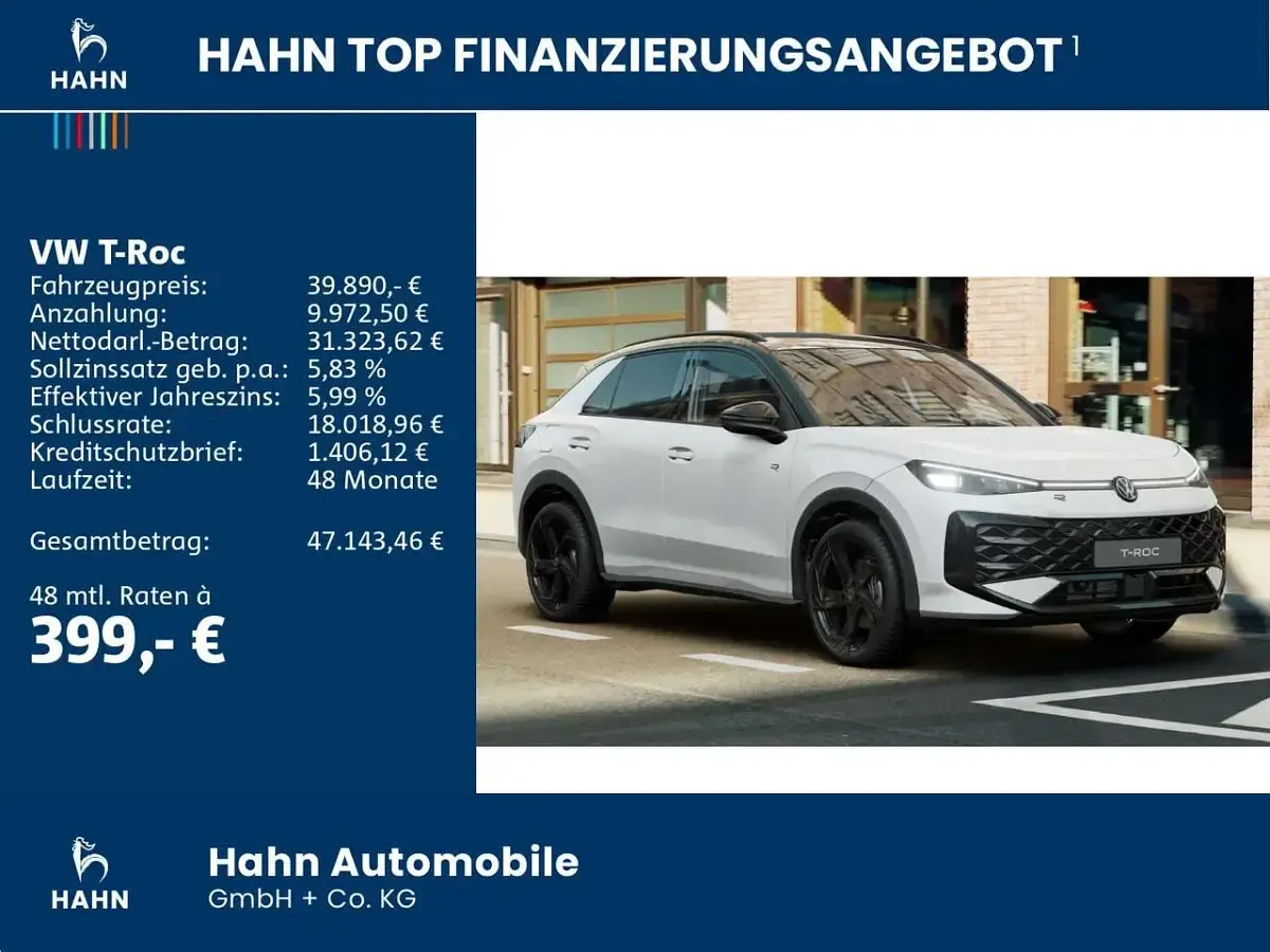Neu VW T-Roc R-line 150 PS (110 kW) 2026 Weiß SUV