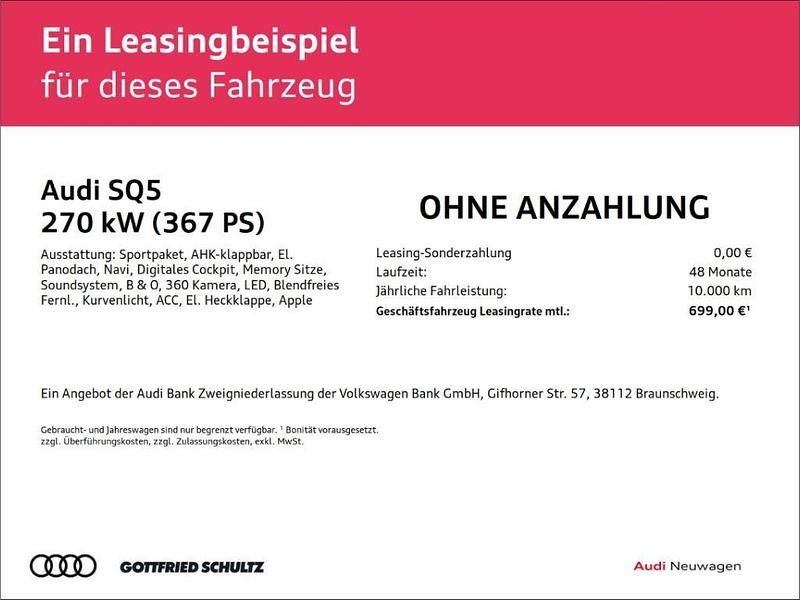 Neu Audi SQ5 Sport 367 PS (269 kW) 2026 Schwarz SUV
