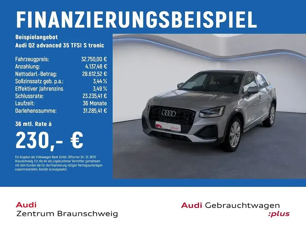 Second-hand Audi Q2 Advanced Plus 150 CP (110 kW) 2025 Argintiu SUV