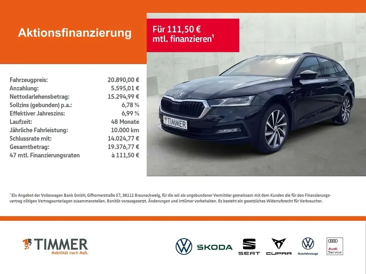 Gebraucht Skoda Octavia Ambition 150 PS (110 kW) 2023 Schwarz Kombi