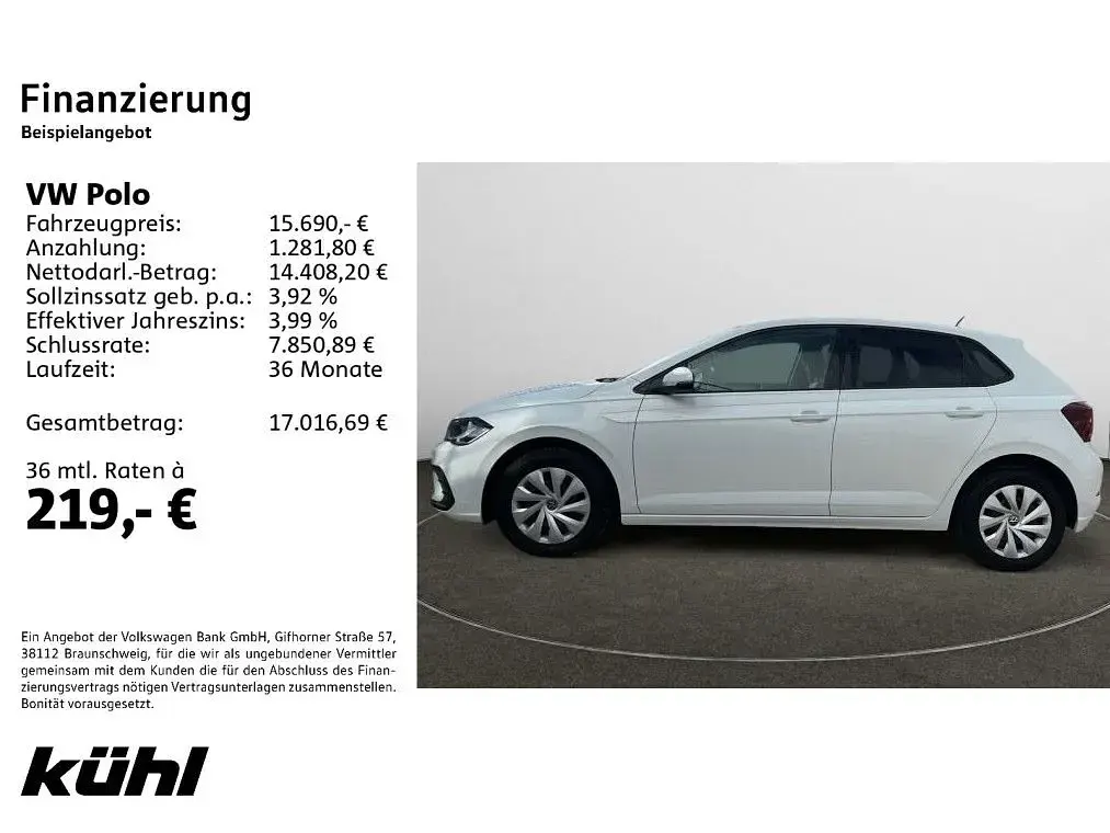 Gebraucht VW Polo Life 95 PS (69 kW) 2022 Pure white Kleinwagen