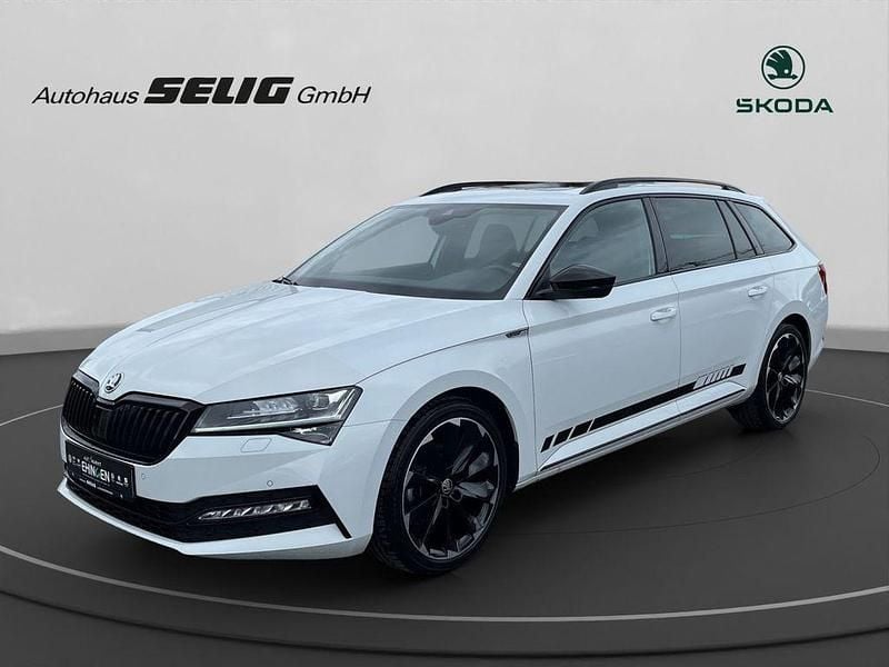 Moonweiss perleffekt Gebraucht 2021 Skoda Superb SportLine Kombi | 31.890 € (Fairer Preis) - Bild 1/3