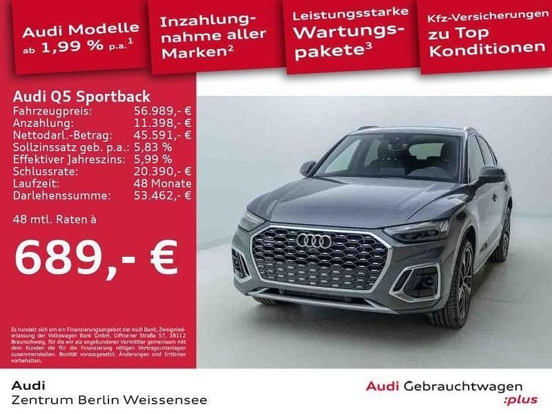 Daytonagrau perleffekt Gebraucht 2024 Audi Q5 Sportback Business SUV | 64.898 € - Bild 1/4