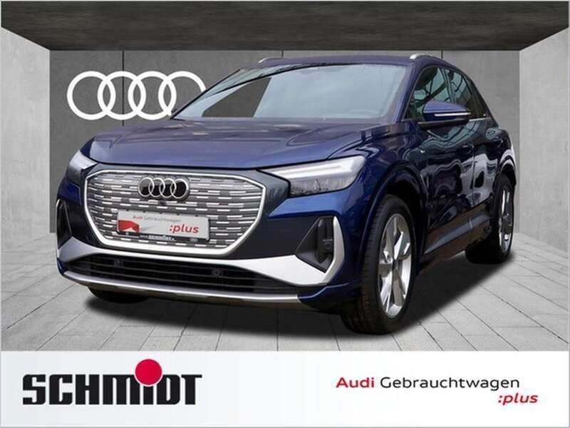 Navarrablau metallic Gebraucht 2024 Audi Q4 e-tron S-Line SUV | 54.280 € - Bild 1/4