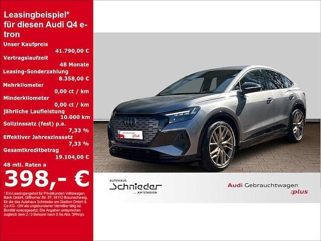 Taifungrau metallic Gebraucht 2022 Audi Q4 Sportback e-tron Ambiente SUV | 41.790 € (Etwas zu teuer) - Bild 1/3