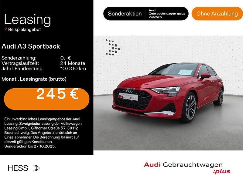 Rot Gebraucht 2024 Audi A3 Sportback S-Line Limousine | 36.199 € (Fairer Preis) - Bild 1/4