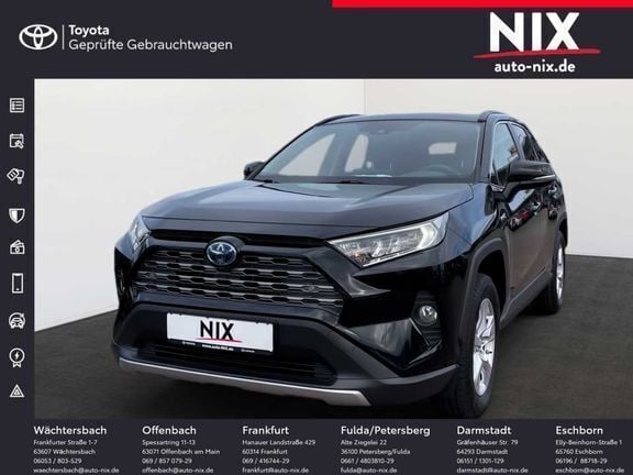 Tiefschwarz mica metallic Gebraucht 2021 Toyota RAV4 Hybrid Business Edition SUV | 27.900 € (Guter Preis) - Bild 1/4