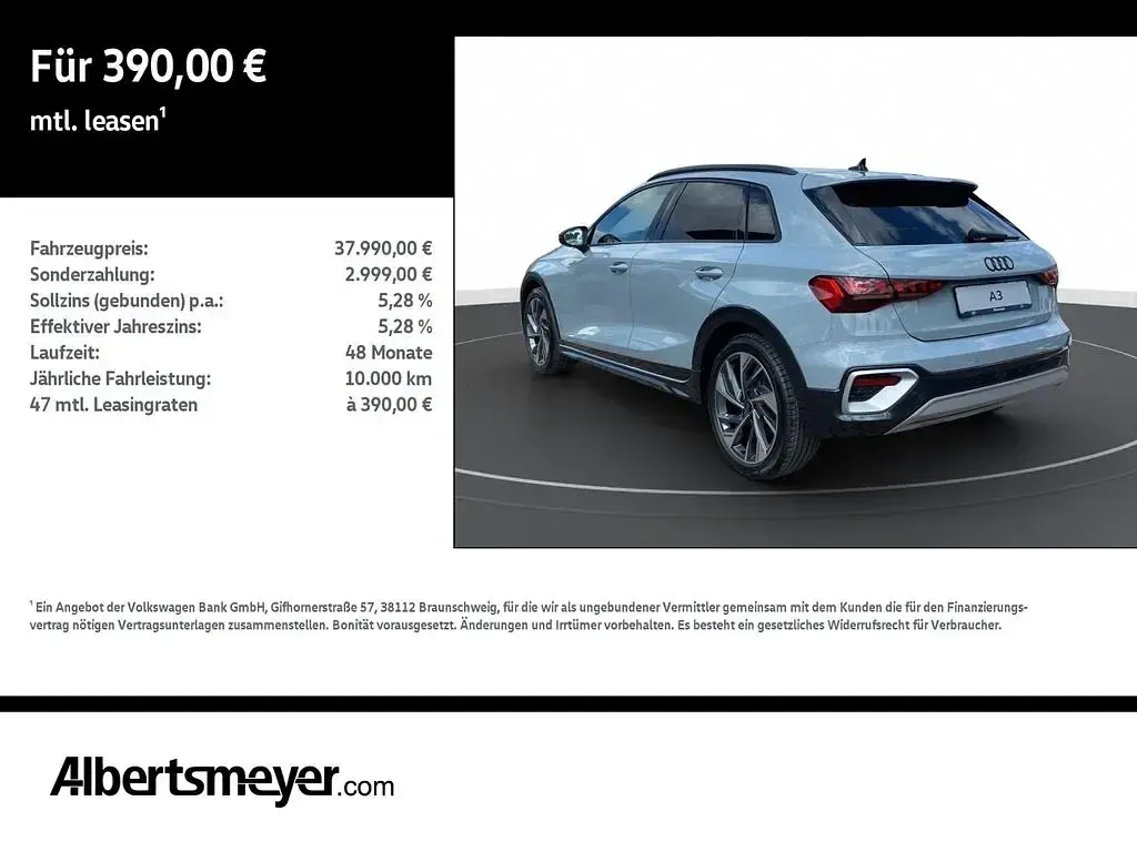 Neu Audi A3 Sport 150 PS (110 kW) 2026 Grau Limousine