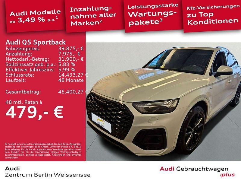 Weiß Gebraucht 2021 Audi Q5 Sportback S-Line SUV | 39.875 € (Fairer Preis) - Bild 1/4