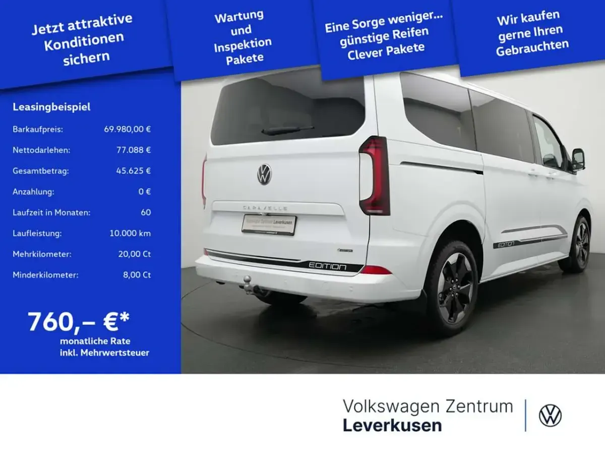 Neu VW Caravelle Edition 170 PS (125 kW) 2026 Clear white Van