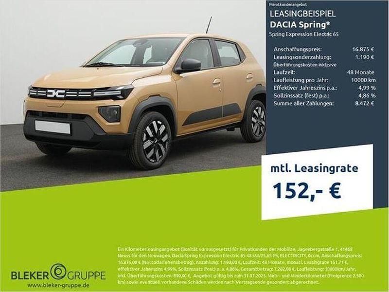 Safaribeige Neu 2025 Dacia Spring Expression Kleinwagen | 20.490 € (Fairer Preis) - Bild 1/3