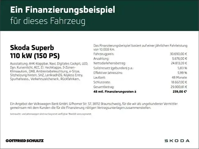 Gebraucht Skoda Superb Style 150 PS (110 kW) 2024 Schwarz Kombi