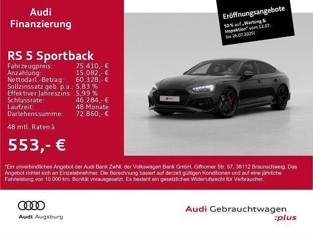 Mythosschwarz metallic Gebraucht 2024 Audi RS5 Sportback Ambiente Limousine | 75.410 € (Fairer Preis) - Bild 1/4