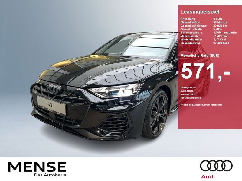 Mythosschwarz Gebraucht 2024 Audi S3 Ambiente Limousine | 54.895 € - Bild 1/4