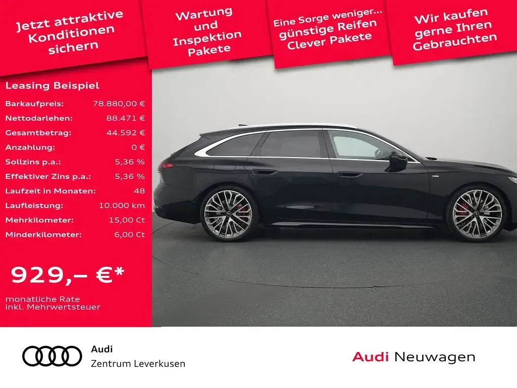 Neu Audi A6 S-Line 367 PS (269 kW) 2025 Mythosschwarz metallic Kombi