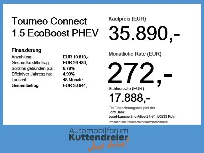 Gebraucht Ford Tourneo Connect 150 PS (110 kW) 2025 Midnight blue Van / Kleinbus