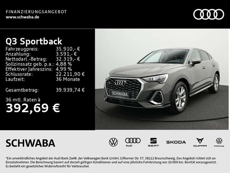 Chronosgrau metallic Gebraucht 2023 Audi Q3 S-Line SUV | 34.910 € (Guter Preis) - Bild 1/4