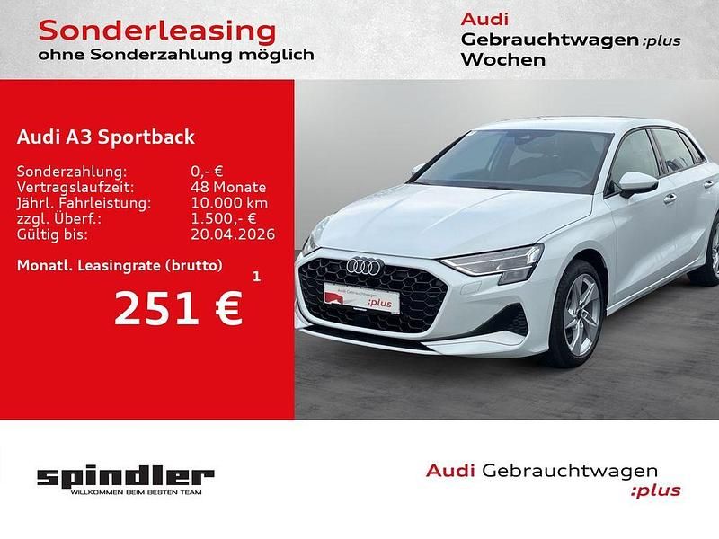 Gebraucht Audi A3 Advanced Plus 150 PS (110 kW) 2024 Gletscherweiß metallic Limousine