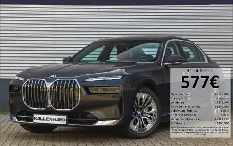 Grau Gebraucht 2023 BMW i7 Comfort Edition Limousine | 66.875 € - Bild 1/4