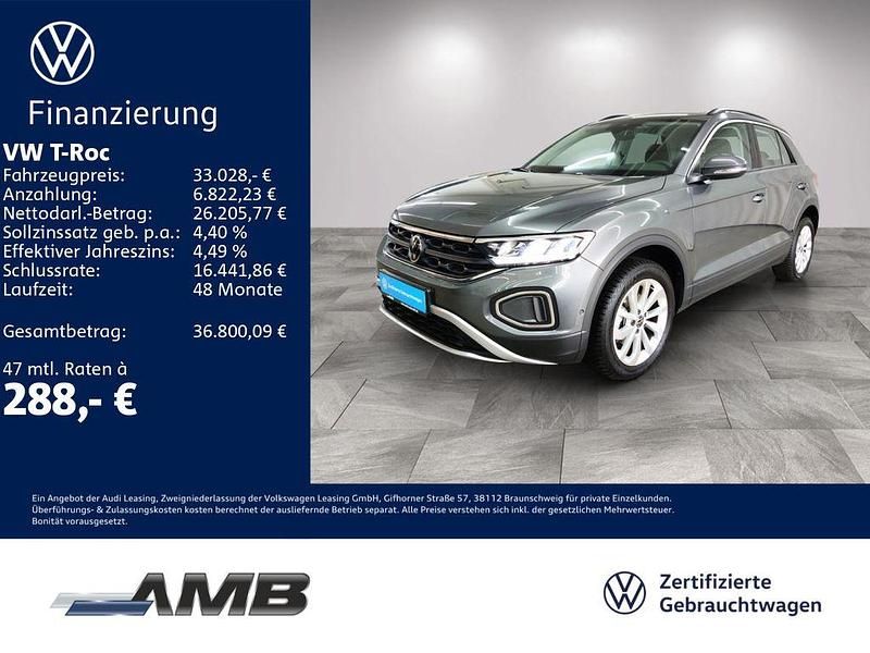X3 indiumgrau metallic Gebraucht 2025 VW T-Roc Life SUV | 32.380 € (Fairer Preis) - Bild 1/3