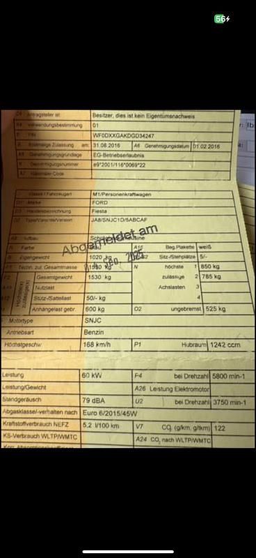 Gebraucht Ford Fiesta 80 PS (58 kW) 2016 Blau Limousine