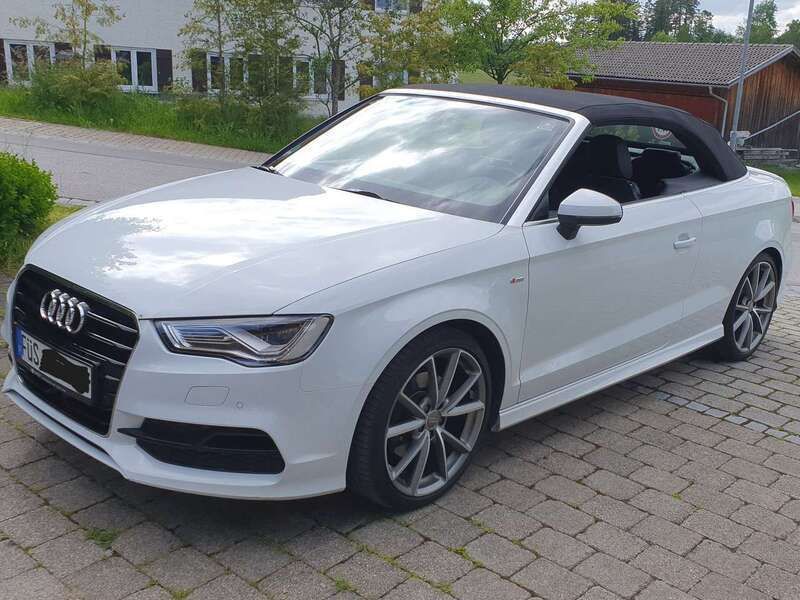 Weiß Gebraucht 2014 Audi A3 Cabriolet S-Line Cabrio | 18.000 € (Fairer Preis) - Bild 1/4