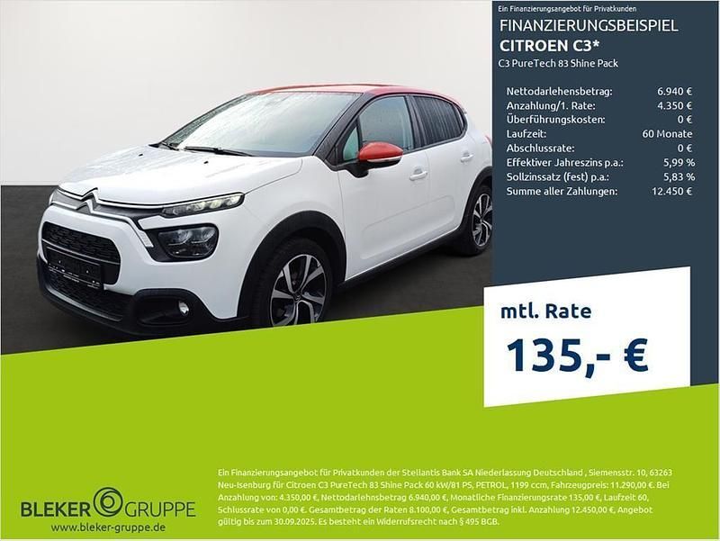 Weiß Gebraucht 2021 Citroën C3 PureTech Kleinwagen | 11.290 € (Guter Preis) - Bild 1/3