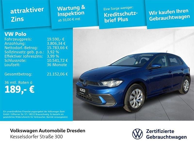 Blau Gebraucht 2025 VW Polo Life Limousine | 18.490 € (Guter Preis) - Bild 1/4