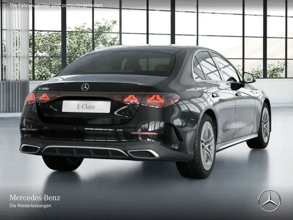 Second-hand Mercedes E200 AMG line 204 CP (150 kW) 2025 Negru Berlinǎ