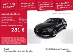 Grau Gebraucht 2024 Audi A3 Sportback Advanced Limousine | 35.490 € (Fairer Preis)