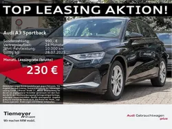 Schwarz Gebraucht 2024 Audi A3 Sportback Advanced Limousine | 33.220 € (Guter Preis)