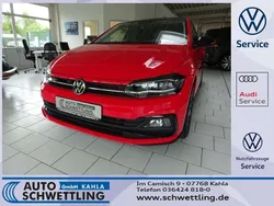 Flashrot/schwarz Gebraucht 2021 VW Polo Highline Kleinwagen | 16.390 € (Guter Preis)