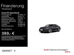 Schwarz Gebraucht 2022 Audi A5 Sportback S-Line Limousine | 37.890 € (Etwas zu teuer)