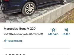 Blau Gebraucht 2019 Mercedes V220 Van / Kleinbus | 37.500 €