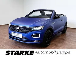 Ravennablau matt/schwarz Gebraucht 2021 VW T-Roc Cabriolet R-line Edition Cabrio | 29.930 € (Etwas zu teuer)