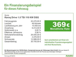 Schwarz Gebraucht 2024 Skoda Karoq Drive SUV | 32.470 € (Fairer Preis)