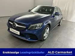 Lackierung: > brilliantblau Gebraucht 2021 Mercedes C300e AMG line Kombi | 24.980 € (Guter Preis)