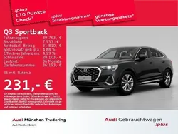 Mythosschwarz metallic Gebraucht 2024 Audi Q3 Sportback S-Line SUV | 39.763 € (Guter Preis)